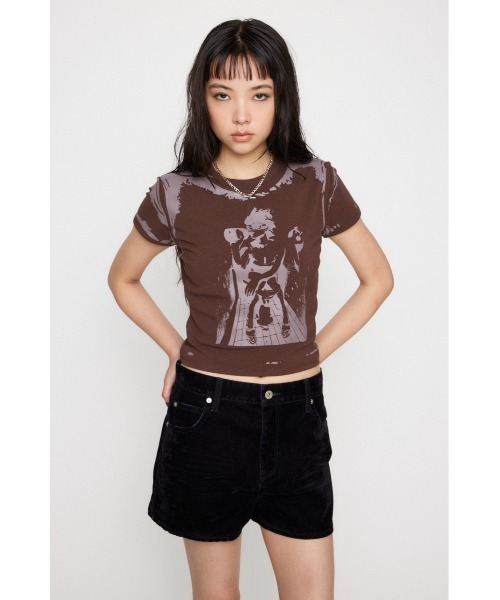 LAGUA GEM(ラグアジェム)の「VINTAGE LIKE MINI Tシャツ(Tシャツ/カットソー・レディース・カーキ/ブラウン/チャコールグレー・FREE)」の12枚目の写真