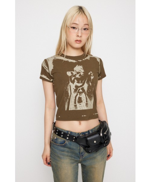 LAGUA GEM(ラグアジェム)の「VINTAGE LIKE MINI Tシャツ(Tシャツ/カットソー・レディース・カーキ/ブラウン/チャコールグレー・FREE)」の16枚目の写真