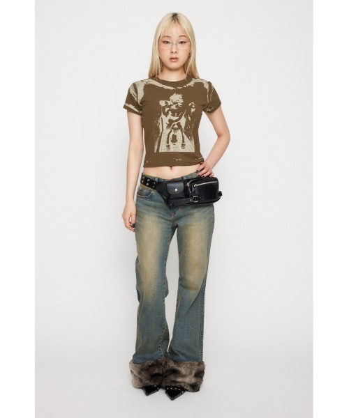 LAGUA GEM(ラグアジェム)の「VINTAGE LIKE MINI Tシャツ(Tシャツ/カットソー・レディース・カーキ/ブラウン/チャコールグレー・FREE)」の17枚目の写真