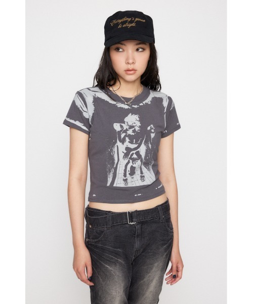 LAGUA GEM(ラグアジェム)の「VINTAGE LIKE MINI Tシャツ(Tシャツ/カットソー・レディース・カーキ/ブラウン/チャコールグレー・FREE)」の19枚目の写真