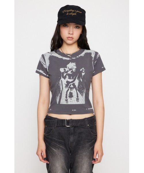 LAGUA GEM(ラグアジェム)の「VINTAGE LIKE MINI Tシャツ(Tシャツ/カットソー・レディース・カーキ/ブラウン/チャコールグレー・FREE)」の18枚目の写真
