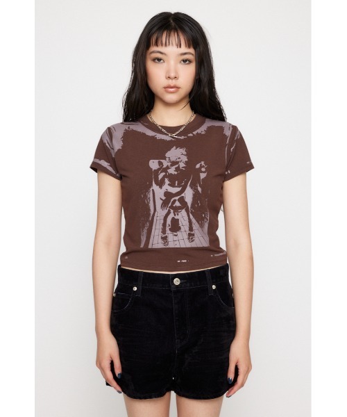 LAGUA GEM(ラグアジェム)の「VINTAGE LIKE MINI Tシャツ(Tシャツ/カットソー・レディース・カーキ/ブラウン/チャコールグレー・FREE)」の10枚目の写真