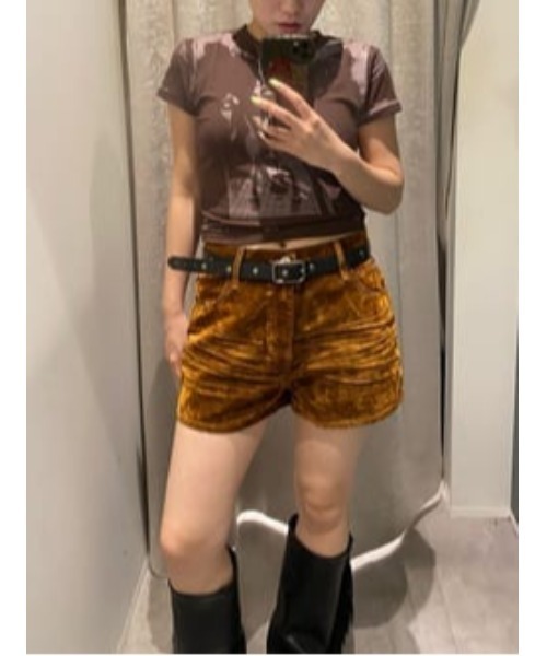 LAGUA GEM(ラグアジェム)の「VINTAGE LIKE MINI Tシャツ(Tシャツ/カットソー・レディース・カーキ/ブラウン/チャコールグレー・FREE)」の4枚目の写真
