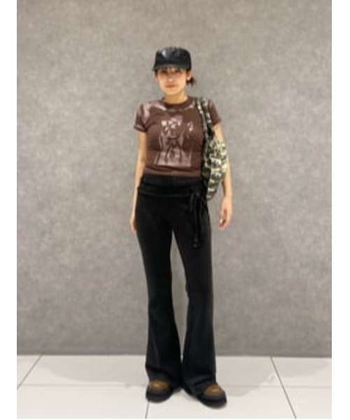 LAGUA GEM(ラグアジェム)の「VINTAGE LIKE MINI Tシャツ(Tシャツ/カットソー・レディース・カーキ/ブラウン/チャコールグレー・FREE)」の5枚目の写真