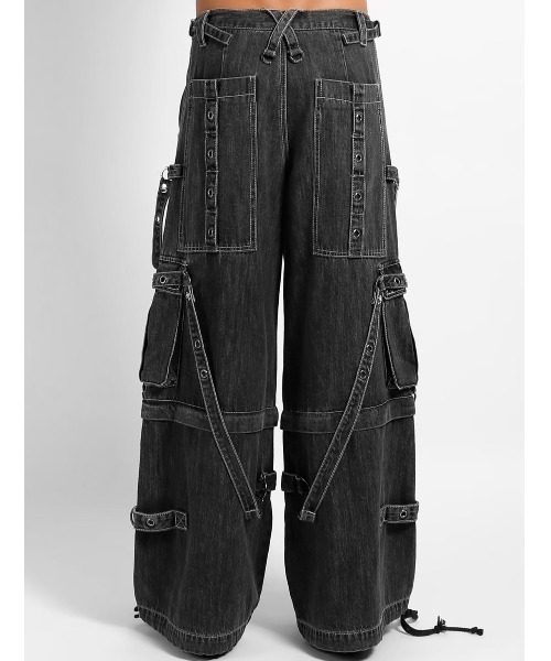 TRIPP nyc（トリップニューヨークシティ）の「【TRIPP NYC】STRAP ON ZIP OFF PANT[JM7117M] /【トリップ エヌワイシー】２wayストラップジップボンテージデニムパンツ（デニムパンツ・メンズ・チャコール・XS/XXS/M/S）」の6枚目の写真