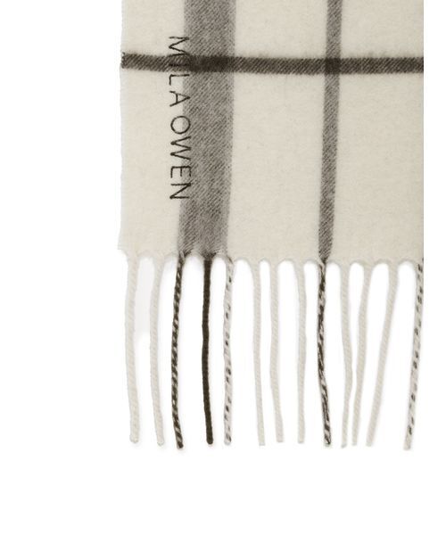 Mila Owen(ミラオーウェン)の「ウールストール(ストール/ショール・レディース・グレー/ターコイズブルー/チェック/ブラウン/ピンク・F)」の8枚目の写真