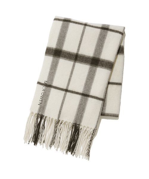 Mila Owen(ミラオーウェン)の「ウールストール(ストール/ショール・レディース・グレー/ターコイズブルー/チェック/ブラウン/ピンク・F)」の9枚目の写真