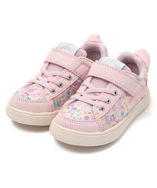 IFME（イフミー）の「KIDS｜ifme CALIN 花柄プリントスニーカー（スニーカー・キッズ・ホワイト/パープル/ピンク・16.5cm/17.5cm/18.5cm/15.5cm/20.5cm/19.5cm/16.0cm/17.0cm/18.0cm/19.0cm/20.0cm/21.0cm/15.0cm）」の3枚目の写真