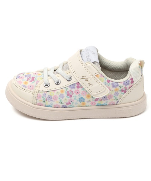 IFME（イフミー）の「KIDS｜ifme CALIN 花柄プリントスニーカー（スニーカー・キッズ・ホワイト/パープル/ピンク・16.5cm/17.5cm/18.5cm/15.5cm/20.5cm/19.5cm/16.0cm/17.0cm/18.0cm/19.0cm/20.0cm/21.0cm/15.0cm）」の6枚目の写真