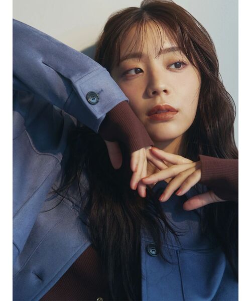 TONAL（トーナル）の「フェイクスエードシャツジャケット（その他アウター・レディース・ライトブルー/ブラウン/ライトグレー・MEDIUM）」の14枚目の写真