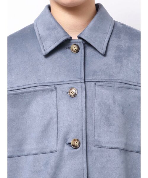 TONAL（トーナル）の「フェイクスエードシャツジャケット（その他アウター・レディース・ライトブルー/ブラウン/ライトグレー・MEDIUM）」の21枚目の写真