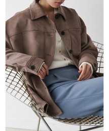 フェイクスエードシャツジャケット