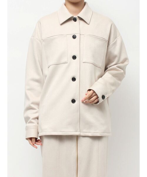 TONAL（トーナル）の「フェイクスエードシャツジャケット（その他アウター・レディース・ライトブルー/ブラウン/ライトグレー・MEDIUM）」の6枚目の写真