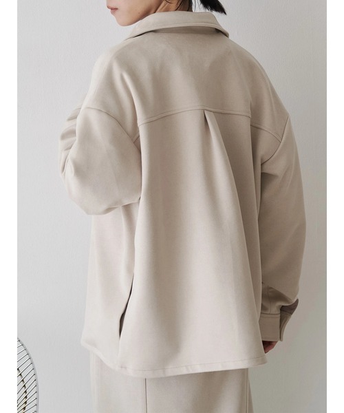 TONAL（トーナル）の「フェイクスエードシャツジャケット（その他アウター・レディース・ライトブルー/ブラウン/ライトグレー・MEDIUM）」の11枚目の写真