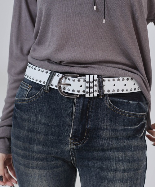 ENVYM（アンビー）の「スタッズベルト（ベルト・レディース・ブラック/ホワイト・FREE）」の15枚目の写真