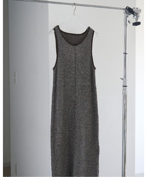 anuke（アンヌーク）の「anuke Sleeveless Jacquard Onepiece（ワンピース・レディース・ライトブルー/ベージュ・36/38）」の2枚目の写真