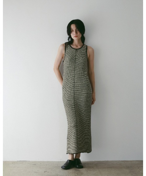 anuke（アンヌーク）の「anuke Sleeveless Jacquard Onepiece（ワンピース・レディース・ライトブルー/ベージュ・36/38）」の3枚目の写真