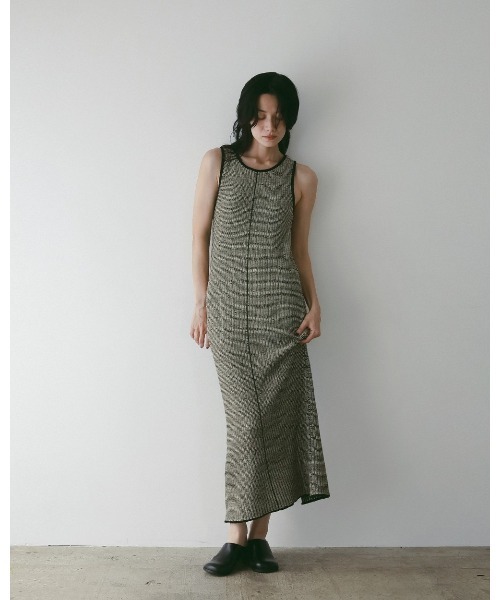 anuke（アンヌーク）の「anuke Sleeveless Jacquard Onepiece（ワンピース・レディース・ライトブルー/ベージュ・36/38）」の4枚目の写真