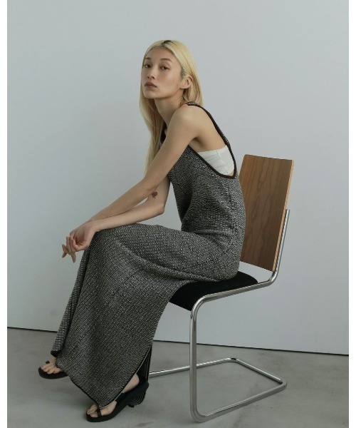 anuke（アンヌーク）の「anuke Sleeveless Jacquard Onepiece（ワンピース・レディース・ライトブルー/ベージュ・36/38）」の7枚目の写真