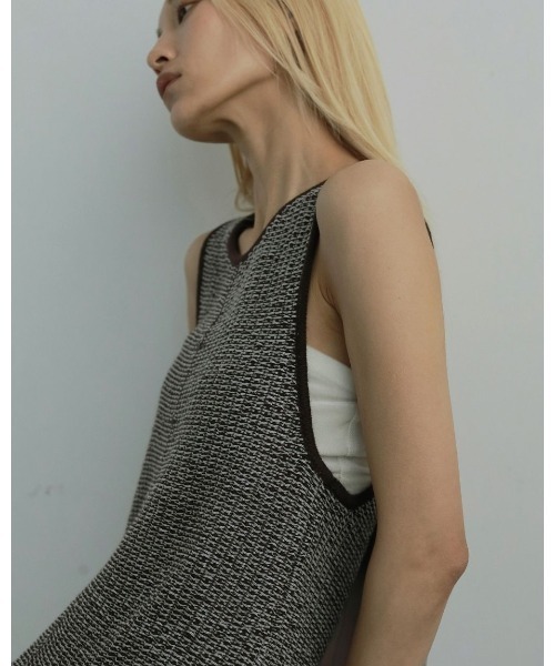 anuke（アンヌーク）の「anuke Sleeveless Jacquard Onepiece（ワンピース・レディース・ライトブルー/ベージュ・36/38）」の8枚目の写真