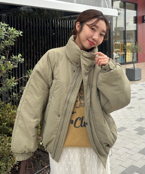 RODEO CROWNS WIDE BOWL(ロデオクラウンズワイドボウル)の「ショートモンスターコート(その他アウター・レディース・ブラック/アイボリー/カーキ/ブラウン・FREE)」の4枚目の写真