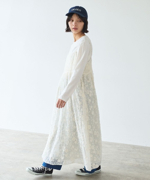 early spring》踊るはなジャカード ワンピース（ワンピース）｜bulle