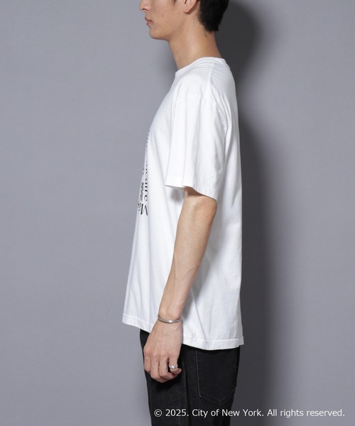 NANO universe(ナノユニバース)の「別注GOOD ROCK SPEED NYC シルバー箔プリントTシャツ(Tシャツ/カットソー・メンズ・ホワイト・L/M)」の2枚目の写真