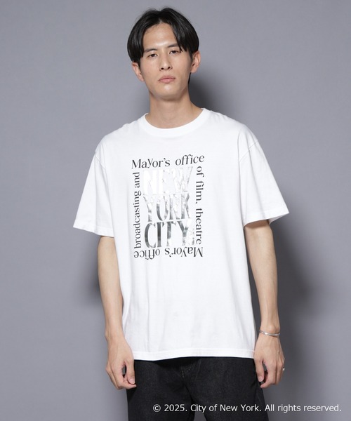 NANO universe(ナノユニバース)の「別注GOOD ROCK SPEED NYC シルバー箔プリントTシャツ(Tシャツ/カットソー・メンズ・ホワイト・L/M)」の9枚目の写真