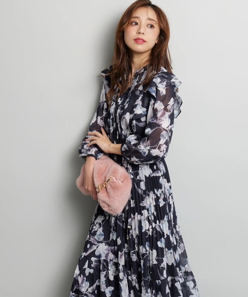 【JUSGLITTY】新品　サイズM アイビープリントワンピース JUSGLITTY 新品タグ付き未使用品 アイビープリントワンピース