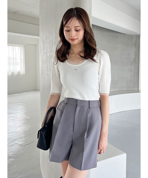 SNIDEL(スナイデル)の「【Chacott】リブニットプルオーバー(ニット/セーター・レディース・ホワイト/ピンク/ダークグレー・F)」の13枚目の写真