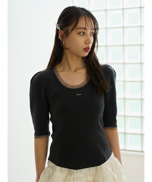 Chacott 　ニット ノーソーイングニット】レオパードニットトップ | チャコット