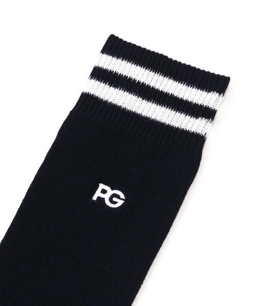 PEARLY GATES（パーリーゲイツ）の「【PEARLY GATES】BALLくん＆2ラインハイソックス (LADIES)（ソックス/靴下・レディース・グレー/ネイビー/ホワイト・FREE）」の4枚目の写真