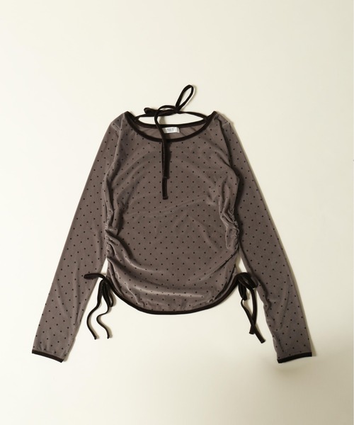 PHILLY（フィリー）の「ドットベロアトップス（Tシャツ/カットソー・レディース・グレー/ブラック・FREE）」の9枚目の写真