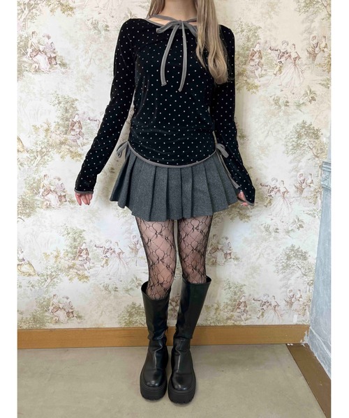 PHILLY（フィリー）の「ドットベロアトップス（Tシャツ/カットソー・レディース・グレー/ブラック・FREE）」の20枚目の写真