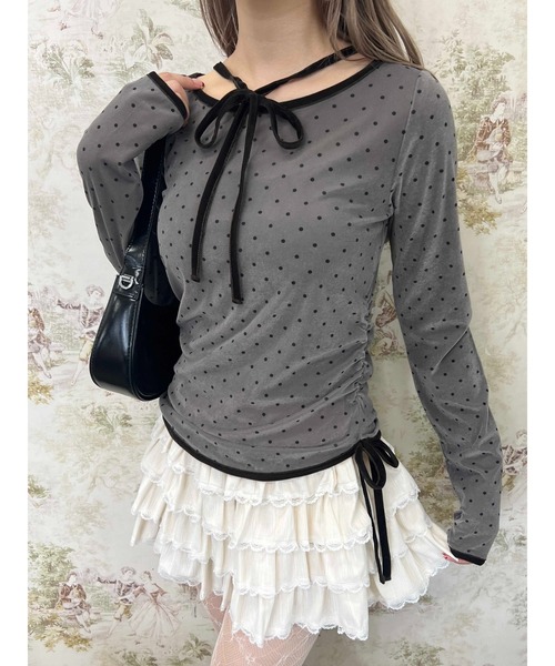 PHILLY（フィリー）の「ドットベロアトップス（Tシャツ/カットソー・レディース・グレー/ブラック・FREE）」の21枚目の写真