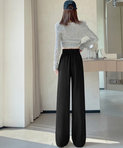 Miniministore(ミニミニストア)の「ワイドパンツ ツータックスラックスパンツ(スラックス・レディース・ブラック/ライトブラウン/ホワイト/ダークグレー・M/S/L)」の22枚目の写真