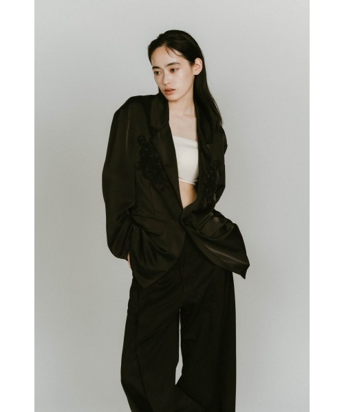 Knuth Marf（クヌースマーフ）の「embroidered satin jacket（テーラードジャケット・レディース・アイボリー/ブラック/モスグリーン・FREE）」の22枚目の写真