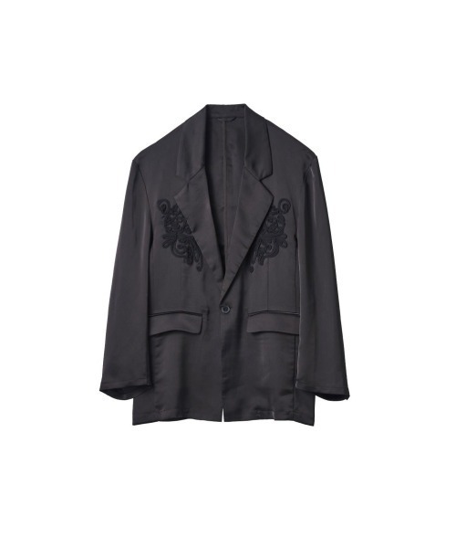 Knuth Marf（クヌースマーフ）の「embroidered satin jacket（テーラードジャケット・レディース・アイボリー/ブラック/モスグリーン・FREE）」の5枚目の写真