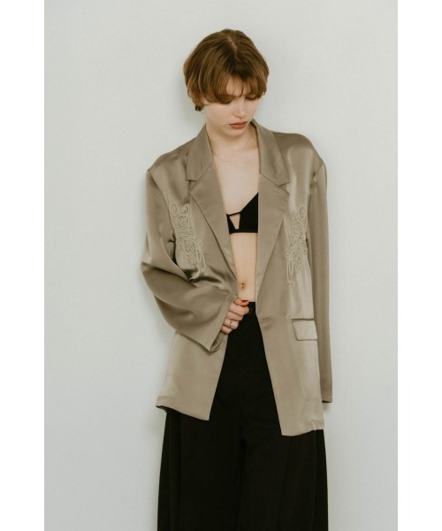 embroidered satin jacket（テーラードジャケット）｜Knuth Marf