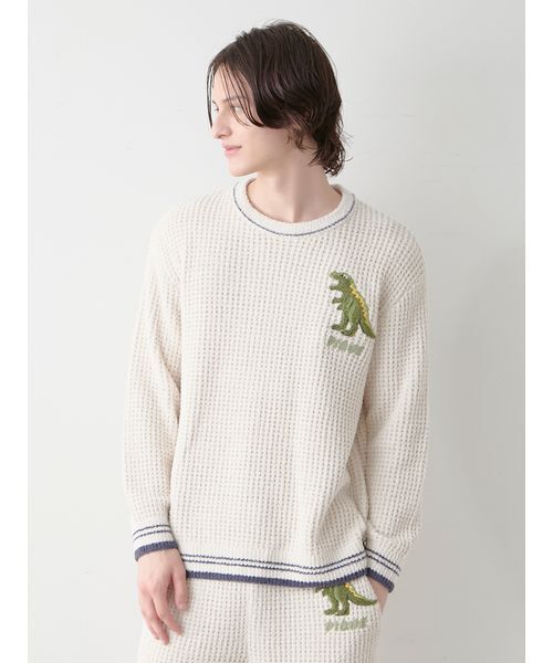 HOMME】ワッフルダイナソープルオーバー（ルームウェア/パジャマ