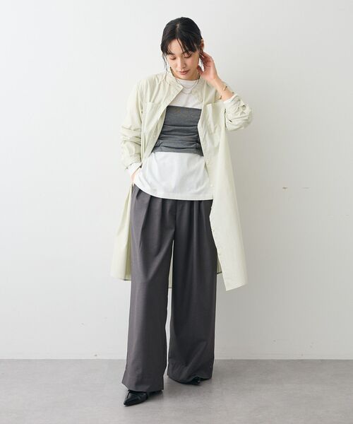 CRAFT STANDARD BOUTIQUE(クラフトスタンダードブティック)の「3タックワイドスラックス◆(その他パンツ・レディース・ブラウン/チャコールグレー・M/L)」の11枚目の写真