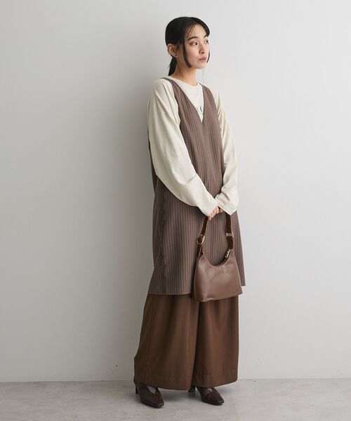 CRAFT STANDARD BOUTIQUE(クラフトスタンダードブティック)の「3タックワイドスラックス◆(その他パンツ・レディース・ブラウン/チャコールグレー・M/L)」の22枚目の写真