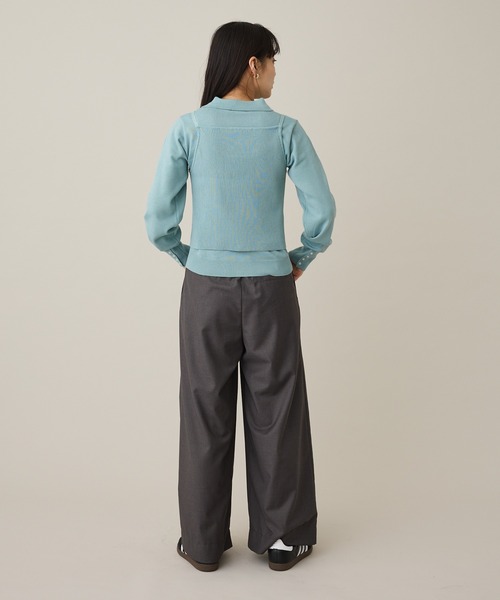 CRAFT STANDARD BOUTIQUE(クラフトスタンダードブティック)の「3タックワイドスラックス◆(その他パンツ・レディース・ブラウン/チャコールグレー・M/L)」の5枚目の写真