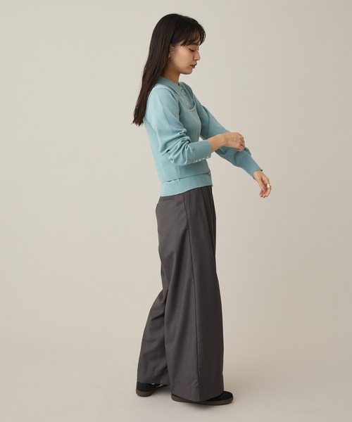 CRAFT STANDARD BOUTIQUE(クラフトスタンダードブティック)の「3タックワイドスラックス◆(その他パンツ・レディース・ブラウン/チャコールグレー・M/L)」の4枚目の写真
