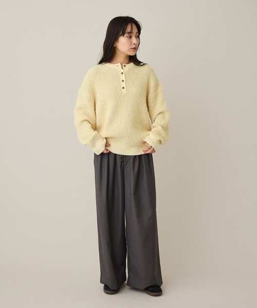CRAFT STANDARD BOUTIQUE(クラフトスタンダードブティック)の「3タックワイドスラックス◆(その他パンツ・レディース・ブラウン/チャコールグレー・M/L)」の6枚目の写真