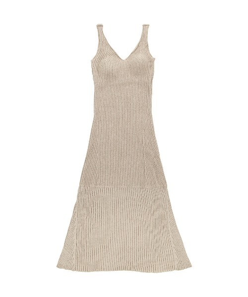 ALEXIA STAM（アリシアスタン）の「Rib Knit Flare Dress /カップ付きリブニットワンピース（ワンピース・レディース・グレー/ベージュ/バーガンディー・M/S）」の11枚目の写真