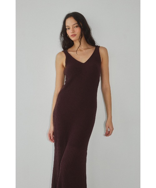 ALEXIA STAM（アリシアスタン）の「Rib Knit Flare Dress /カップ付きリブニットワンピース（ワンピース・レディース・グレー/ベージュ/バーガンディー・M/S）」の17枚目の写真