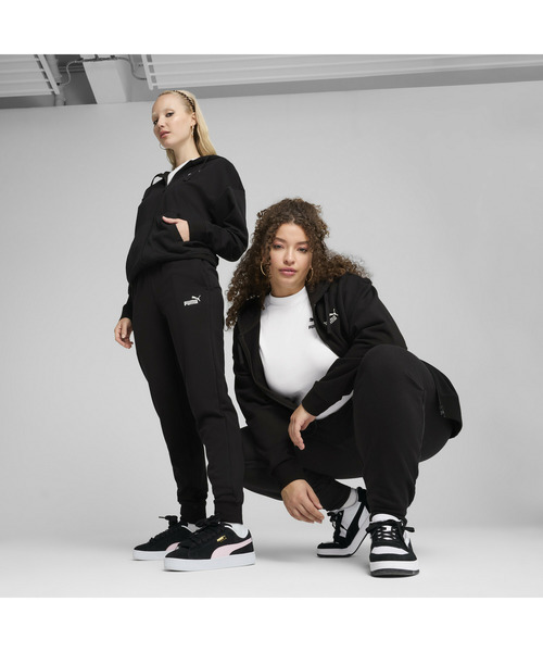 PUMA(プーマ)の「PUMA プーマ ウィメンズ ESS スモール NO.1 ロゴ スウェットパンツ(その他パンツ・レディース・ブラック/ライトグレー・SMALL/MEDIUM/LARGE/X-LARGE)」の1枚目の写真