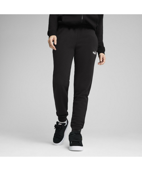 PUMA(プーマ)の「PUMA プーマ ウィメンズ ESS スモール NO.1 ロゴ スウェットパンツ(その他パンツ・レディース・ブラック/ライトグレー・SMALL/MEDIUM/LARGE/X-LARGE)」の4枚目の写真