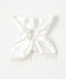 Ray BEAMS | サテン フリンジ シュシュ(その他ヘアアクセサリー)